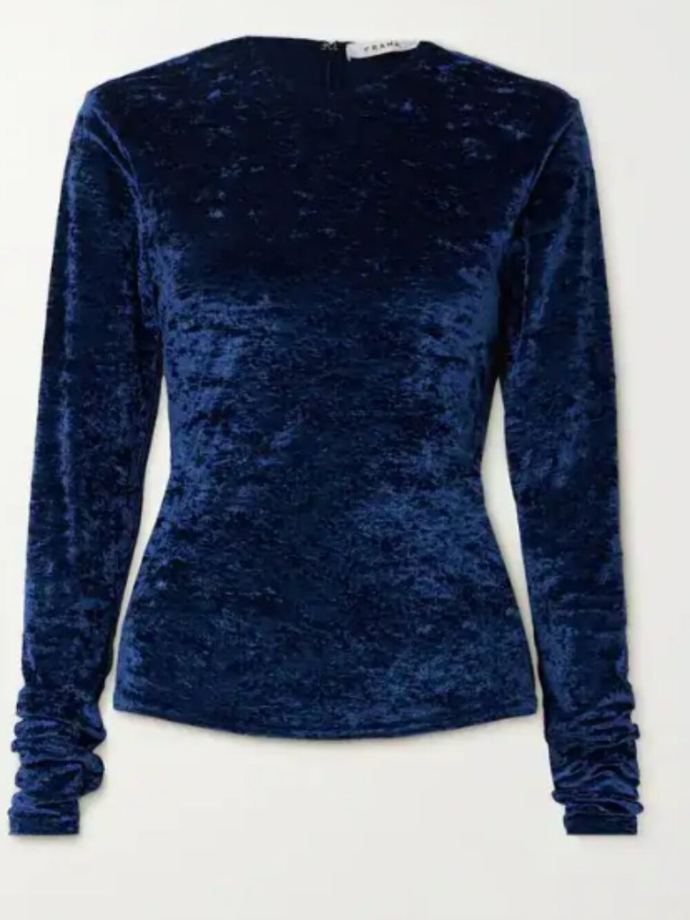 FRAME - Navy Crushed Velvet Top (size S), new w/out tags